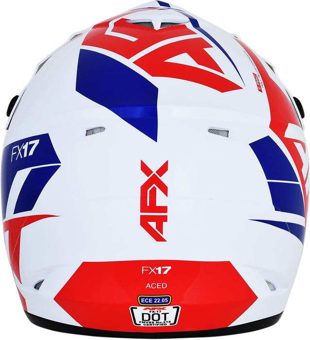 AFX FX-17 Motorcycle Helmet - Aced - Red/White/Blue - Small 0110-6479