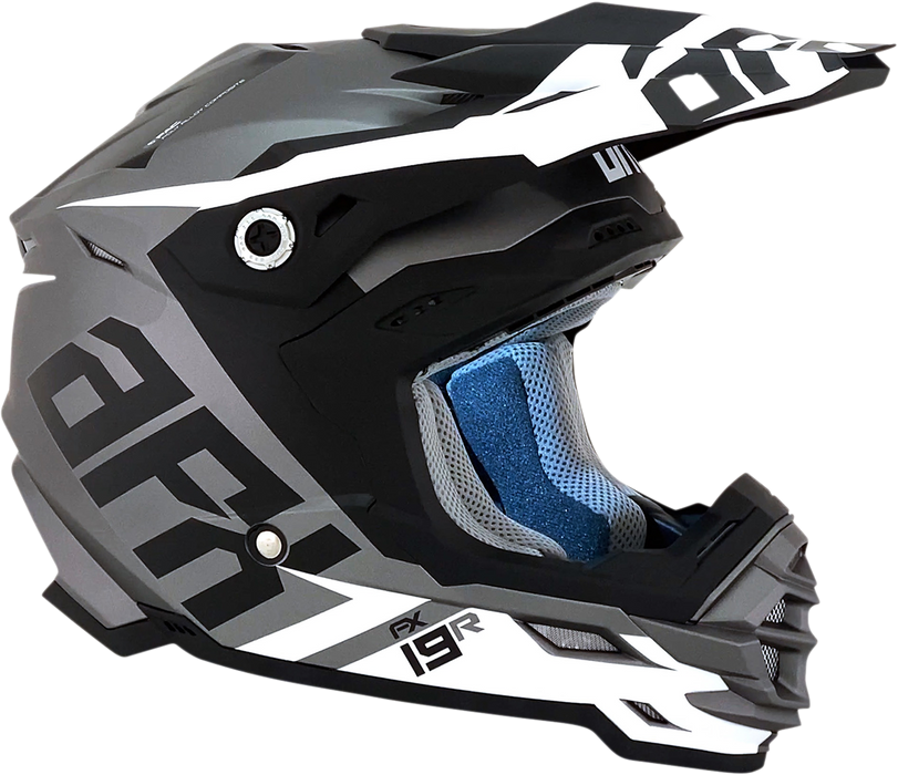 AFX FX-19R Motorcycle Helmet - Racing - Frost Gray - XL 0110-7076