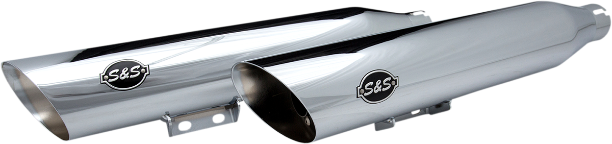 S&S CYCLE Slash Cut Mufflers - 50 State - Chrome 550-0756B