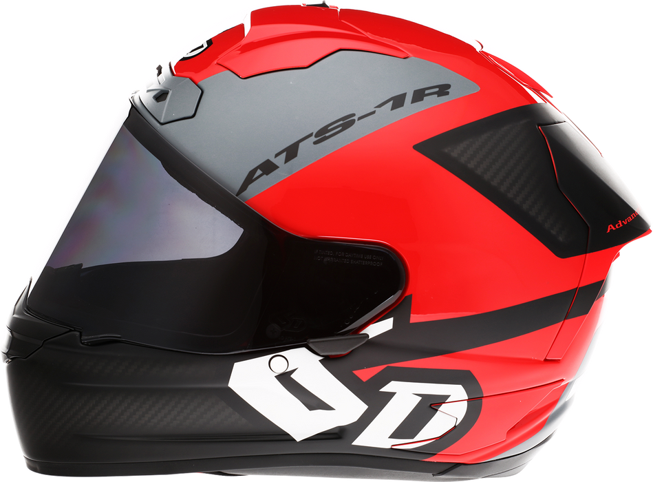 6D ATS-1R Motorcycle Helmet - Wyman - Red/Gray - Medium 30-0736