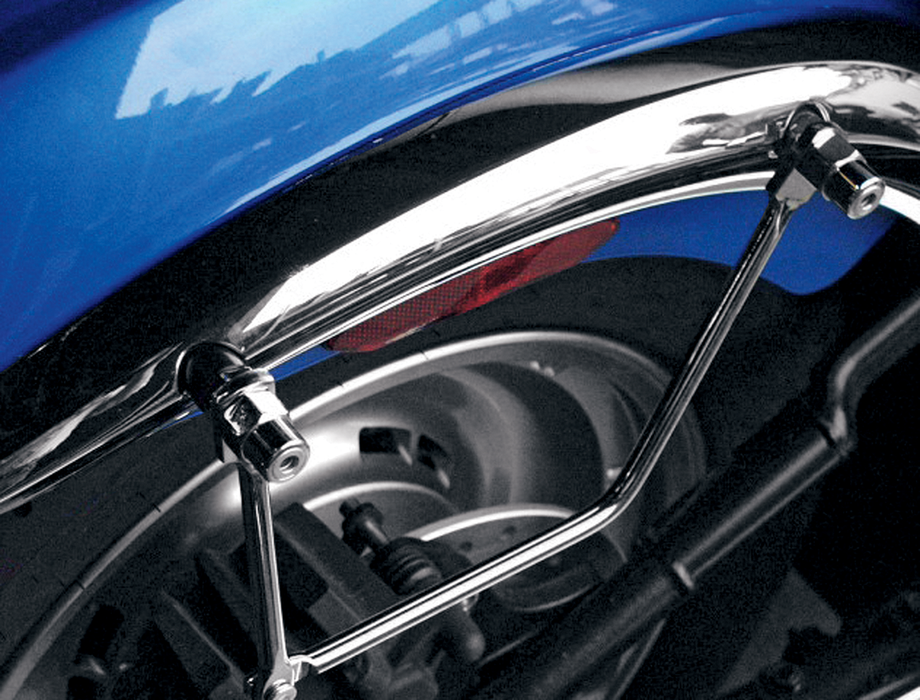 SADDLEMEN Metric Saddlebag Support - Chrome 3501-0345