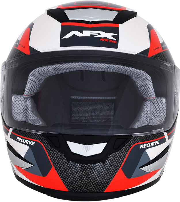 AFX FX-99 Helmet - Recurve - Pearl White/Red - Small 0101-11126