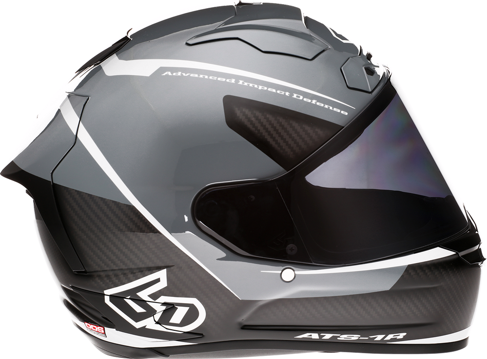 6D ATS-1R Motorcycle Helmet - Alpha - Silver - Medium 30-0586