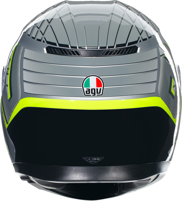 AGV K3 Helmet - Fortify - Gray/Black/Yellow Fluo - Small 2118381004011S