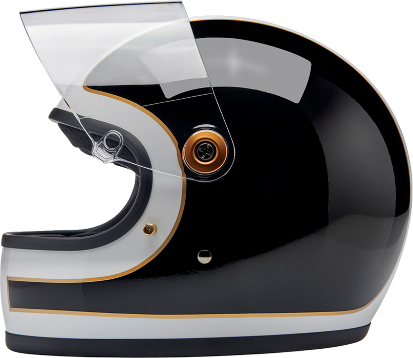 BILTWELL Gringo S Helmet - Gloss White/Black Tracker - 2XL 1003-566-506