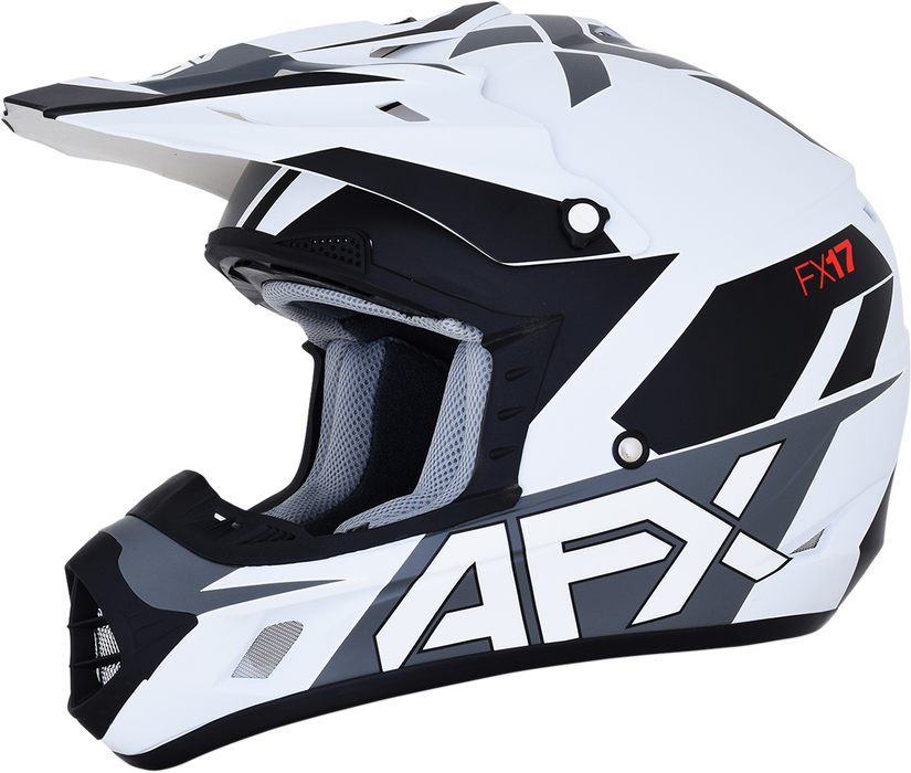 AFX FX-17 Helmet - Aced - Matte White/White - Large 0110-6496