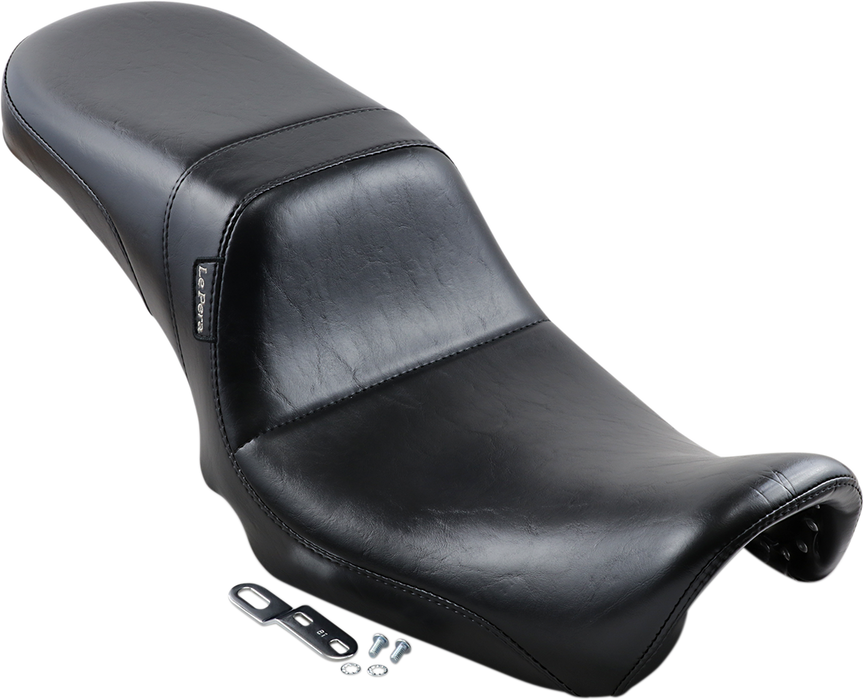 LE PERA Daytona 2-Up Seat - Without Backrest - Smooth - Black - Dyna LK-515