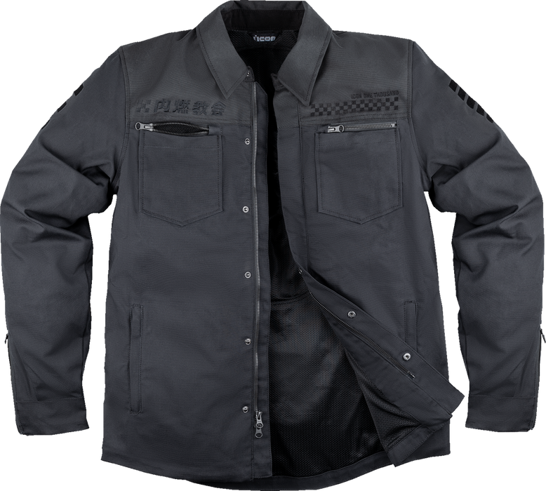 ICON Upstate Canvas National Jacket - Black - 2XL 2820-6564