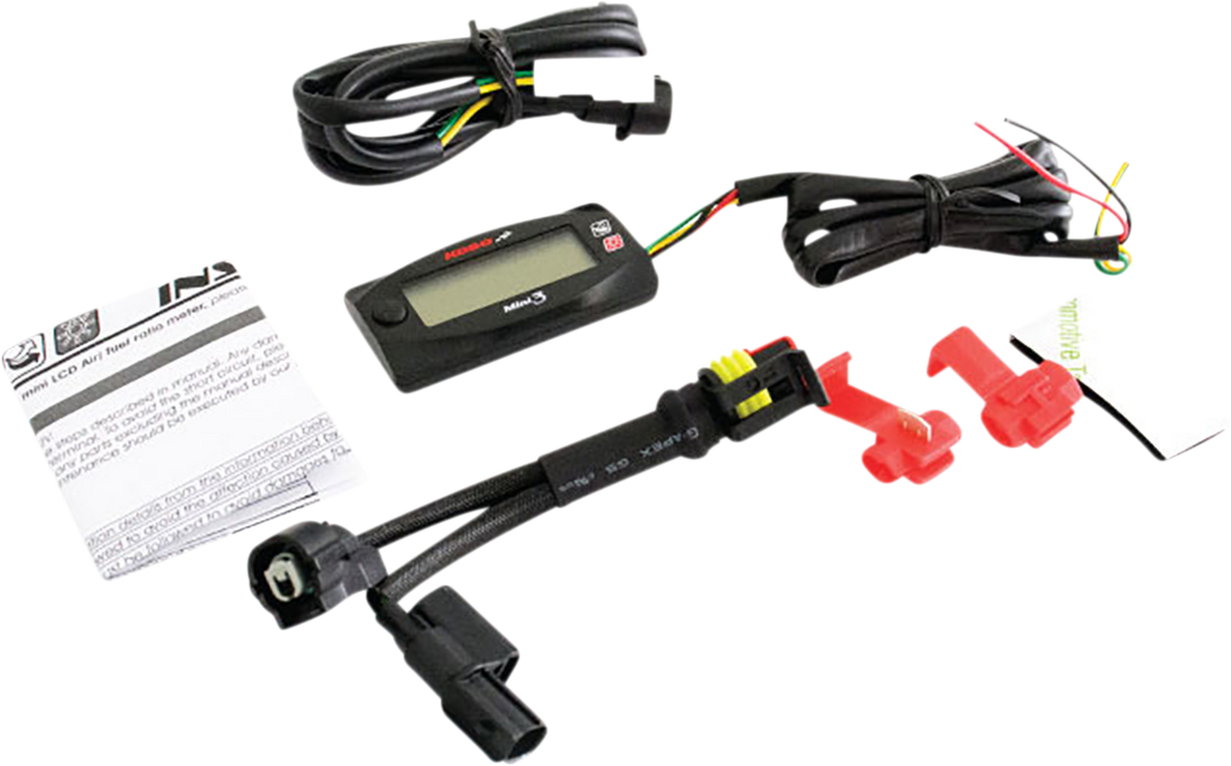 KOSO NORTH AMERICA Mini 3 Air/Fuel Ratio Meter - '14-'15 Honda Grom O2 SENSOR NOT INLCUDED BA003214