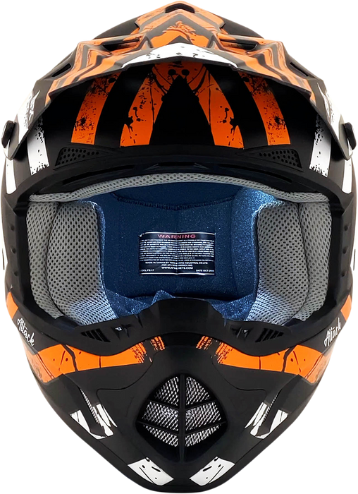 AFX FX-17Y Helmet - Attack - Matte Black/Orange - Medium 0111-1406