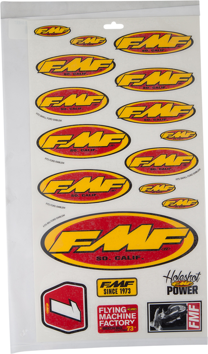 FMF Assorted Sticker Sheet 014800 4320-1610