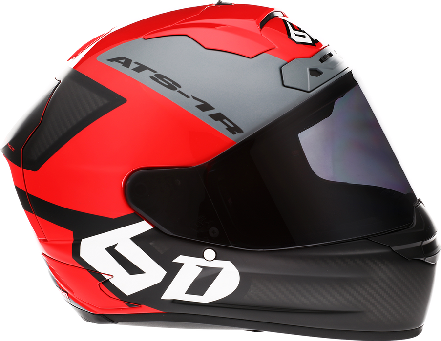 6D ATS-1R Motorcycle Helmet - Wyman - Red/Gray - XL 30-0738