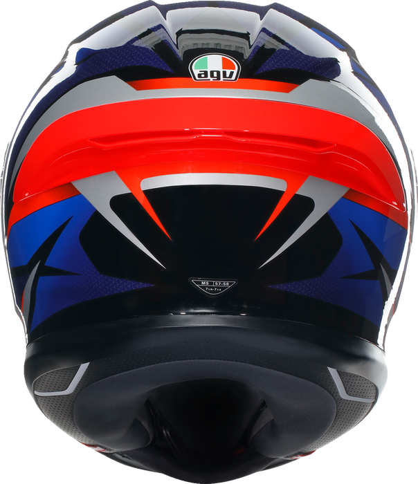 AGV K6 S Motorcycle Helmet - Slashcut - Black/Blue/Red - Medium 2118395002015M