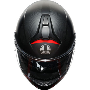 AGV Tourmodular Motorcycle Helmet - Frequency - Matte Gunmetal/Red - 2XL  211251F2OY00516