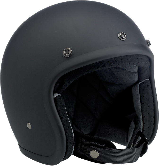 BILTWELL Bonanza Motorcycle Helmet - Flat Black - Large 1001-201-204