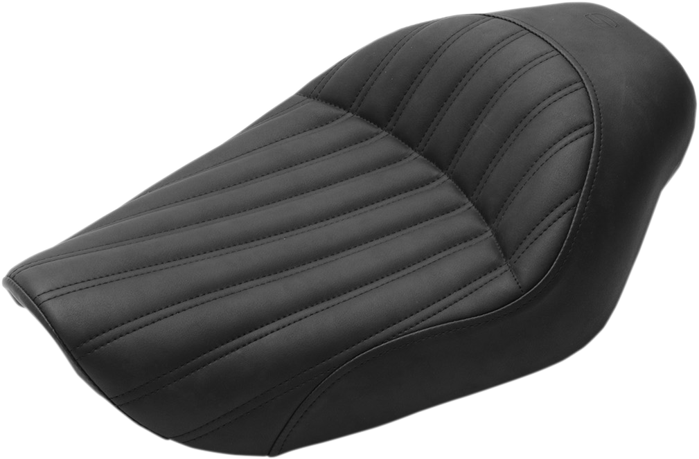 SADDLEMEN Knuckle Solo Seat - Ribbed - Black - FXD '96-'03 896-04-0023