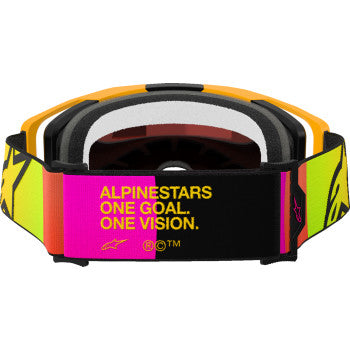 ALPINESTARS Goggles Vision 8 Goggles - Corp - Yellow/Pink - Red Mirror 5101625-5023