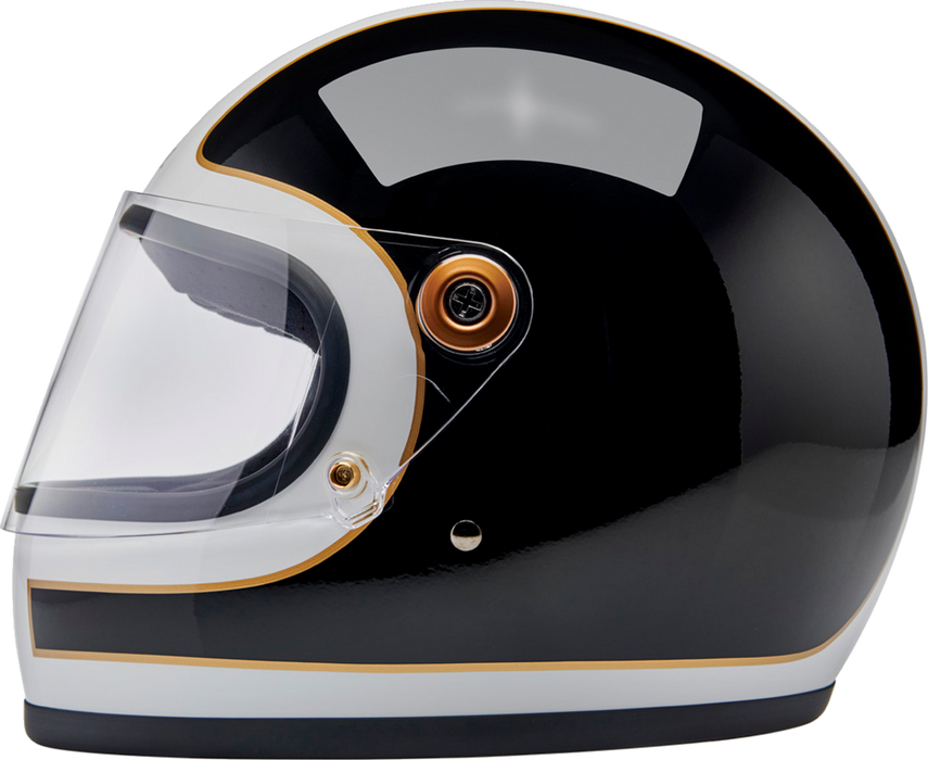 BILTWELL Gringo S Motorcycle Helmet - Gloss White/Black Tracker - 2XL 1003-566-506