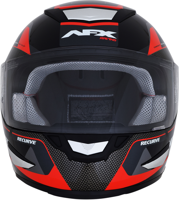 AFX FX-99 Motorcycle Helmet - Recurve - Black/Red - Large 0101-11113