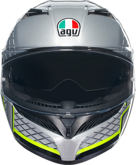 AGV K3 Helmet - Fortify - Gray/Black/Yellow Fluo - Small 2118381004011S