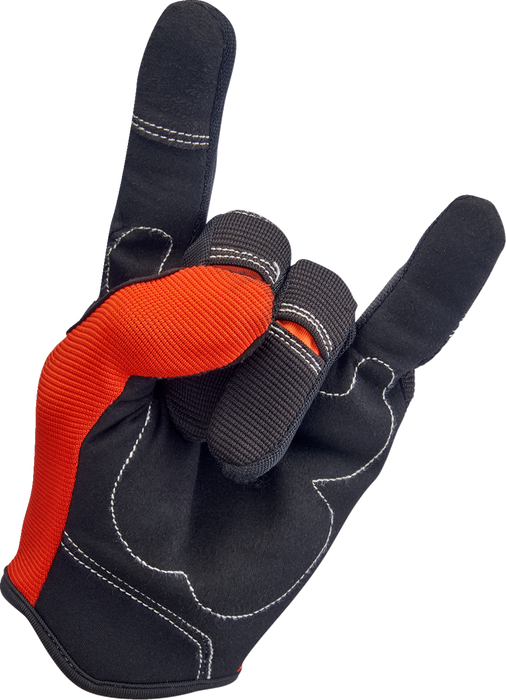 BILTWELL Moto Gloves - Orange/Black - Medium 1501-0106-003