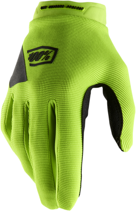 100% Women's Ridecamp Gloves - Fluo Yellow/Black - Large 10013-00008