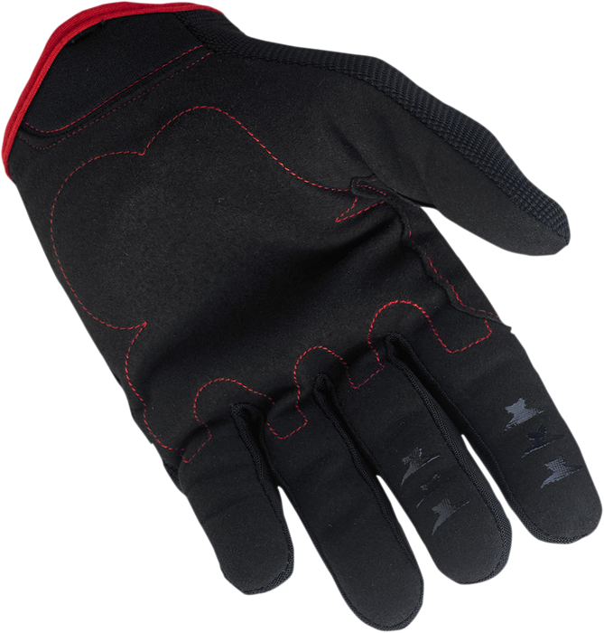 BILTWELL Moto Gloves - Black/Red - Medium 1501-0108-003