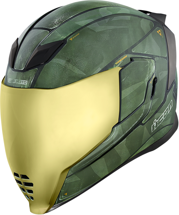 ICON Airflite™ Motorcycle Helmet - Battlescar 2 - Green - Medium 0101-11270