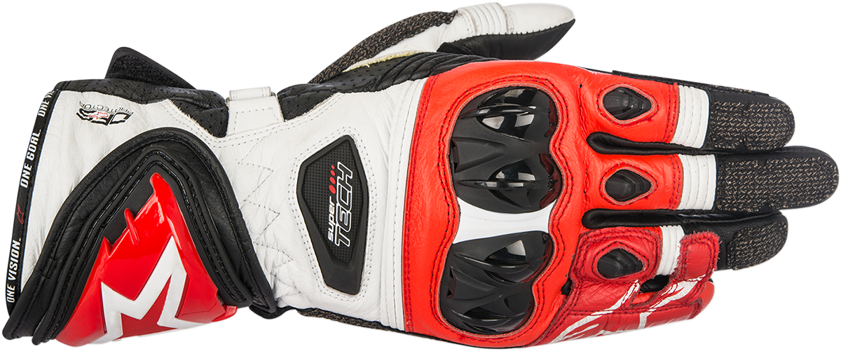 ALPINESTARS Supertech Gloves - Black/White/Red - XL 3556017-123-XL