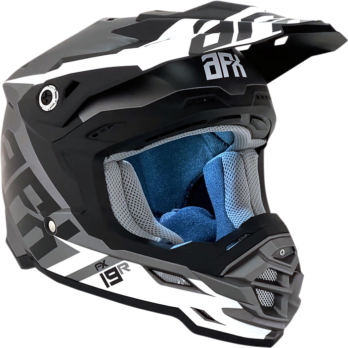 AFX FX-19R Motorcycle Helmet - Racing - Frost Gray - Large 0110-7075