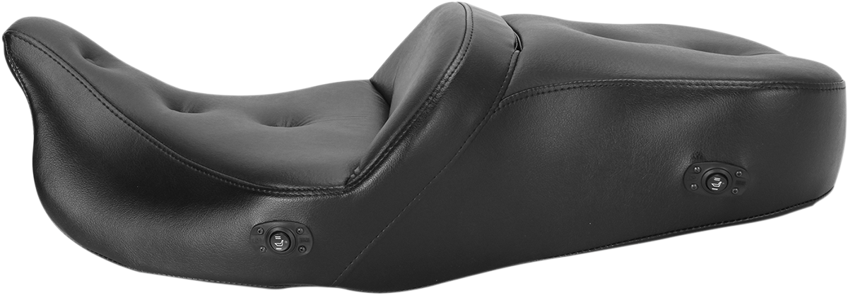 SADDLEMEN Pillow Top Roadsofa Seat - Heated - Black - '08-'23 FLH/FLT 808-07B-181HCT