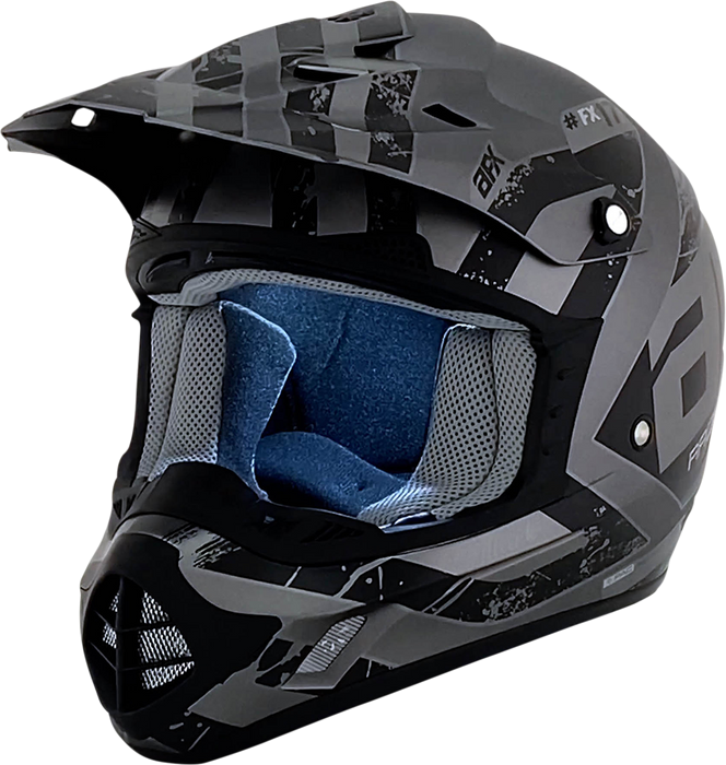 AFX FX-17 Motorcycle Helmet - Attack - Frost Gray/Matte Black - XS 0110-7136