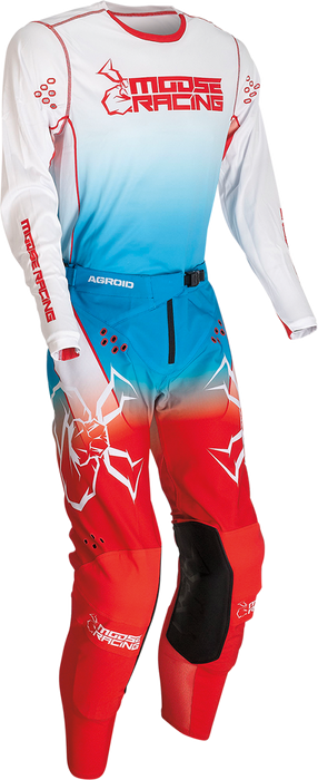 MOOSE RACING Agroid Pants - Red/White/Blue - 40 2901-10078