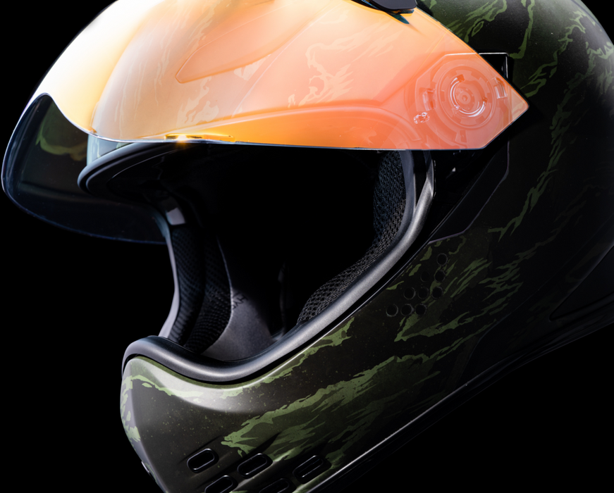 ICON Domain™ Motorcycle Helmet - Tiger's Blood - Green - 2XL 0101-14928