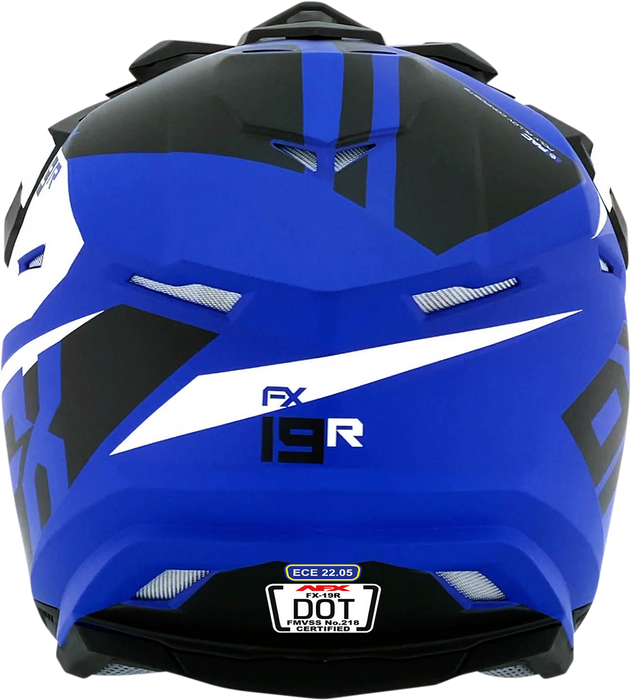 AFX FX-19R Motorcycle Helmet - Racing - Matte Blue - Small 0110-7068