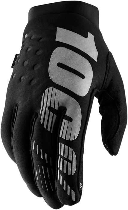 100% Brisker Gloves - Black/Gray - 2XL 10003-00004