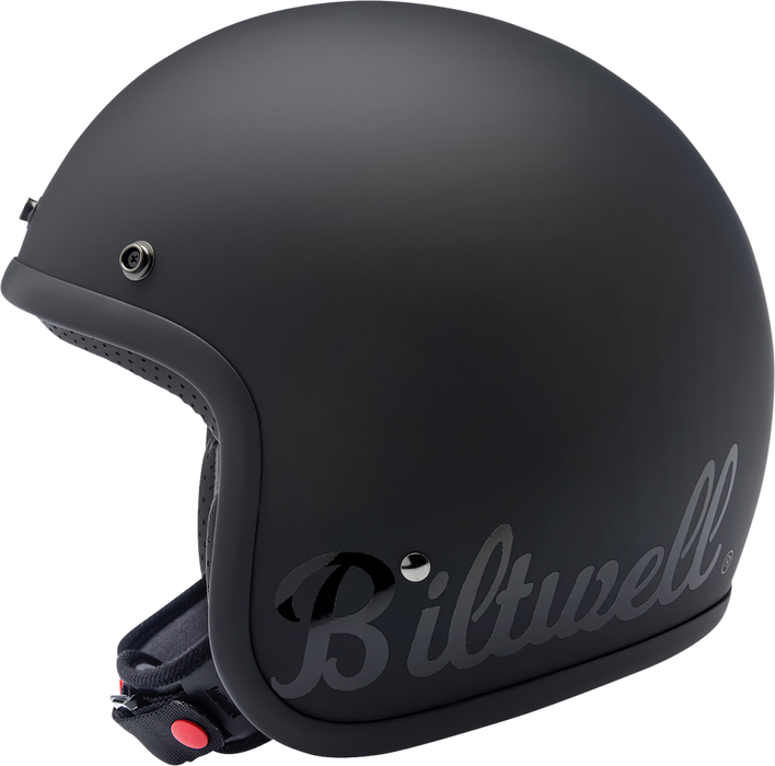 BILTWELL Bonanza Motorcycle Helmet - Flat Black Factory - 2XL 1001-638-206