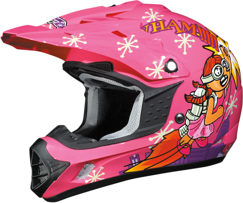 AFX FX-17Y Motorcycle Helmet - Rocket Girl - Small 0111-0578