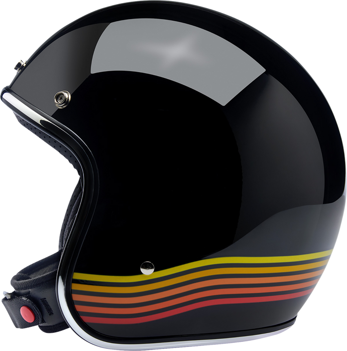 BILTWELL Bonanza Helmet - Gloss Black Spectrum - Small 1001-536-202