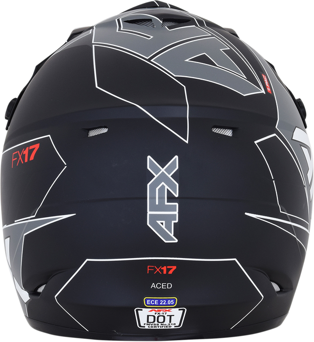 AFX FX-17 Helmet - Aced - Matte Black/White - Large 0110-6491