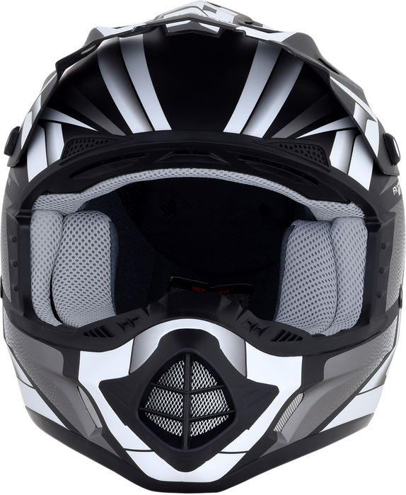 AFX FX-17 Motorcycle Helmet - Force - Matte Black/White - Small 0110-5197