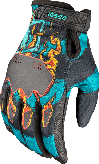 ICON Hooligan™ Munchies Gloves - Teal - XL 3301-4799