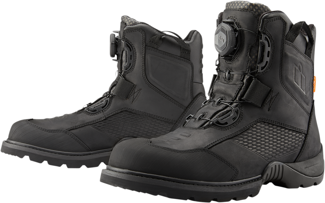 ICON Stormhawk Boots - Black - Size 10.5 3403-1155