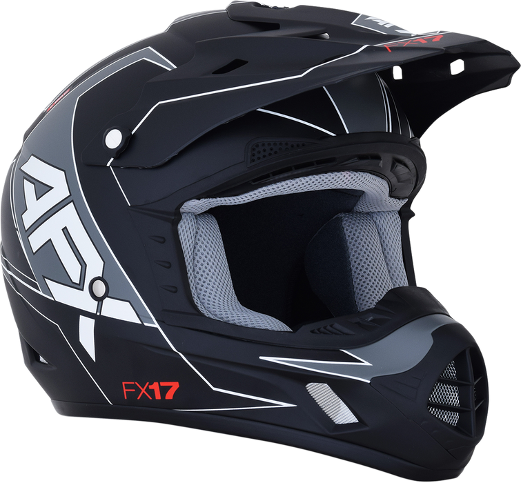 AFX FX-17 Helmet - Aced - Matte Black/White - XL 0110-6492