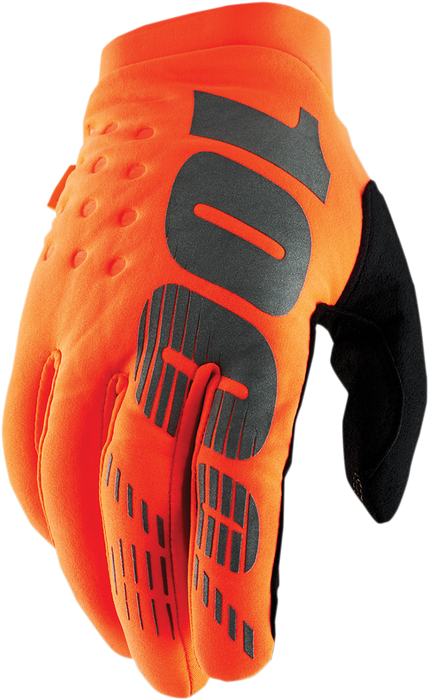 100% Youth Brisker Gloves - Orange/Black - Large 10004-00006