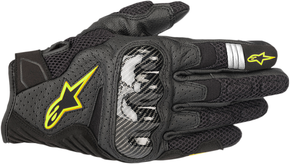 ALPINESTARS SMX-1 Air V2 Gloves - Black/Fluo Yellow - XL 3570518-155-XL