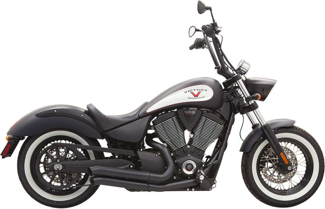 BASSANI XHAUST Pro-Street Exhaust - Black - Turnout 6V23DB