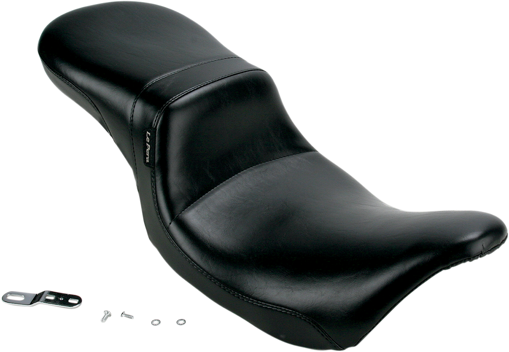 LE PERA Daytona 2-Up Seat - Without Backrest - Smooth - Black - FLHT '08-'22 LK-567