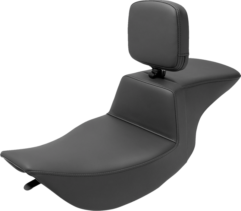 SADDLEMEN Tour Step Up Seat - Rider Backrest - Plain - FLHR/FLHX '97-'07 897-06-194BR