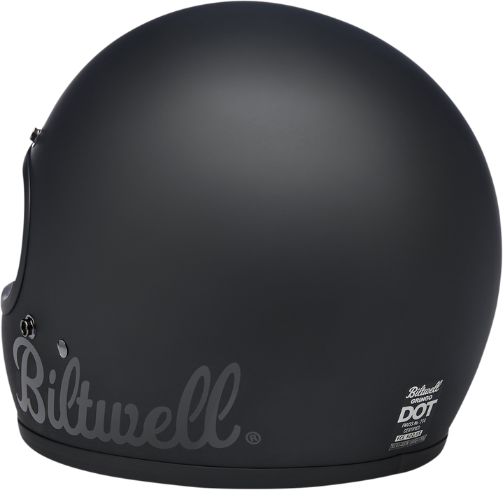 BILTWELL Gringo Motorcycle Helmet - Flat Black Factory - 2XL 1002-638-106